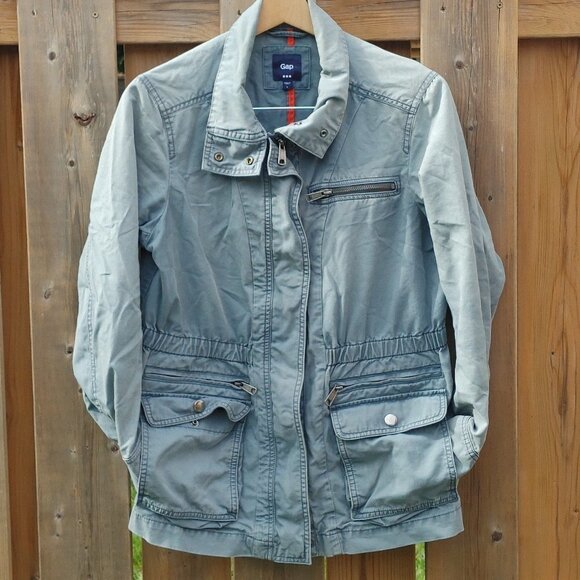 GAP Anorak Jacket Full Zip Cargo Pockets Fall Jacket Women's Size Large - Picture 1 of 7